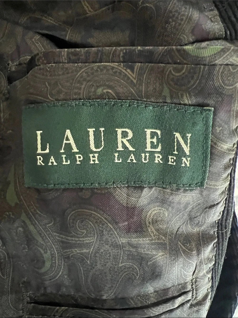 Lauren Ralph Lauren Boys Black Corduroy Blazer Jacket Size 8 Regular